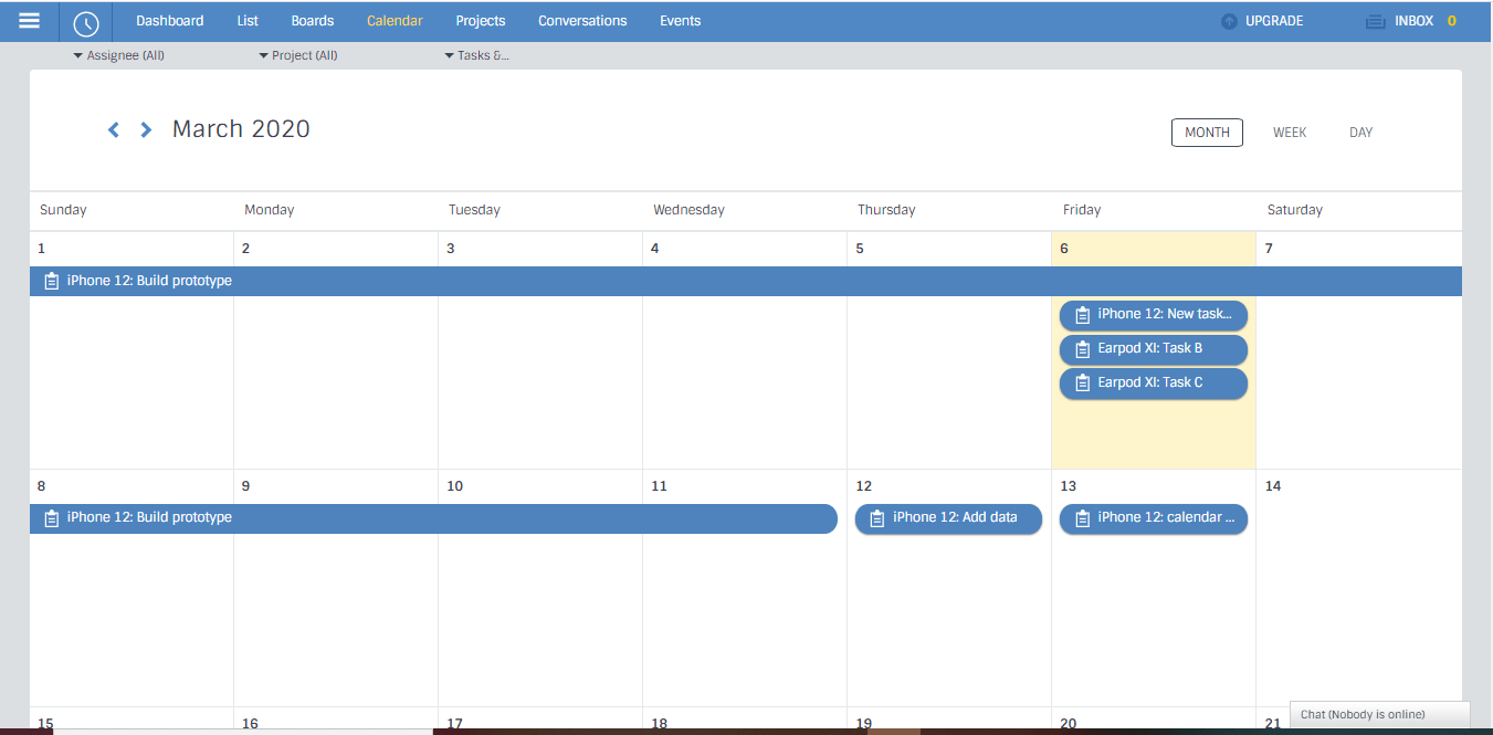 portfolio Calendar