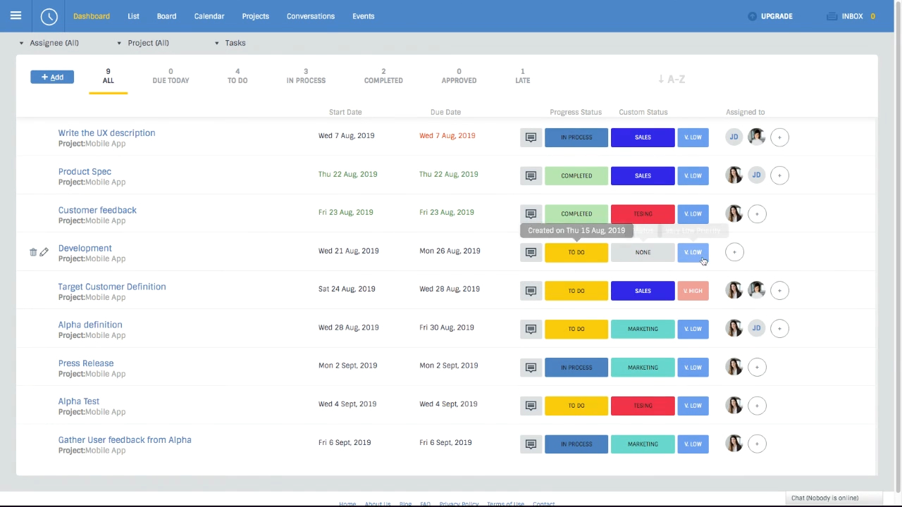 Project Management Software Screenshots